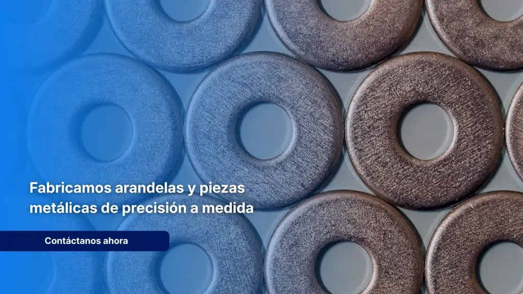Arandelas redondas formadas en filas que representan qué es una arandela